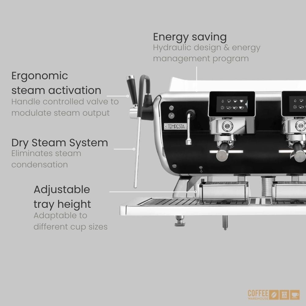 Storm Tempesta SAEP 3 Group Raised Espresso Machine – Black & Chrome - Image 3