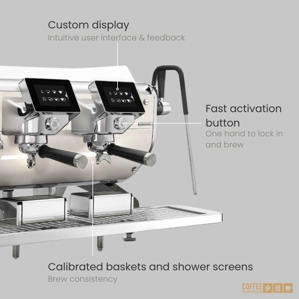 Storm Tempesta SAEP 2 Group Raised Espresso Machine – White & Chrome - Image 7