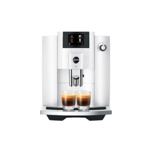 Jura E6 Super Automatic Coffee Machine - Piano White