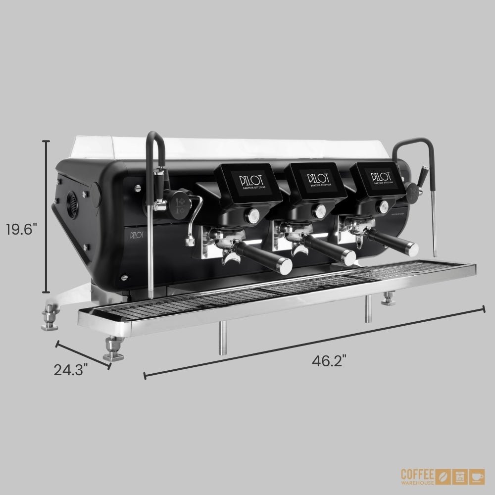 Barista Attitude Pilot SAE 3 Group Raised Espresso Machine – Black - Image 4