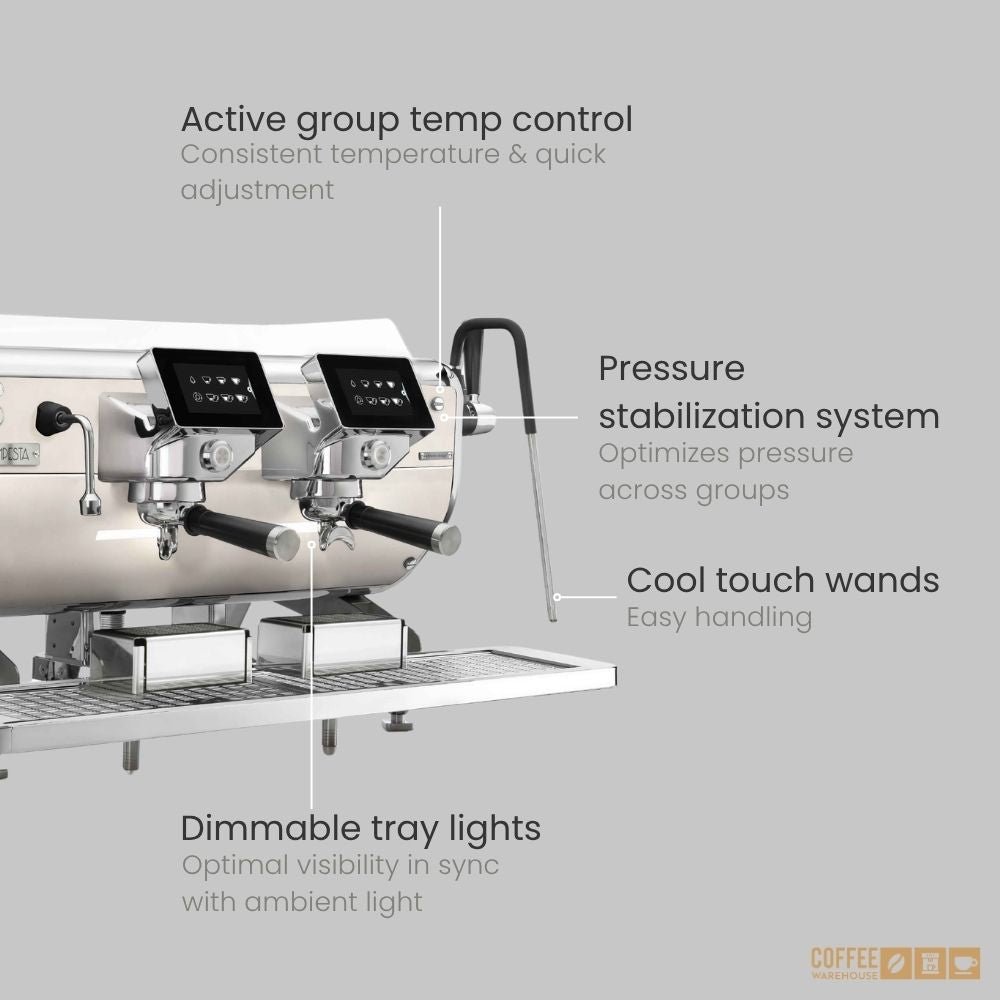 Storm Tempesta SAEP 2 Group Raised Espresso Machine – White & Chrome - Image 6