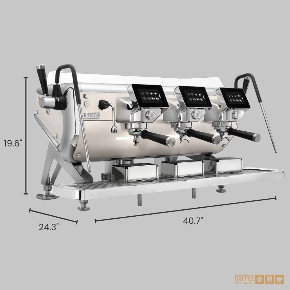 Storm Tempesta SAEP 3 Group Raised Espresso Machine – White & Chrome - Image 4
