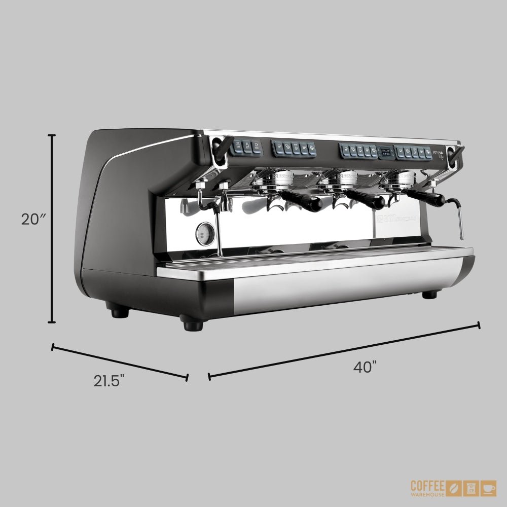 Nuova Simonelli Appia Life Full-Size 3 Group Volumetric XT Espresso Machine – Black - Image 3