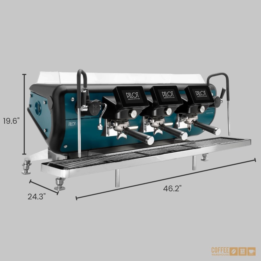 Barista Attitude Pilot SAE 3 Group Raised Espresso Machine – Blue & Black - Image 4
