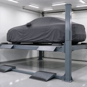 Four-Post Storage and Parking Lift, 9,000 lb Capacity, Slate Grey