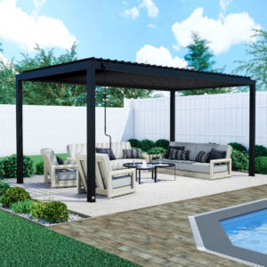 Galvanized Steel Louvered Pergola