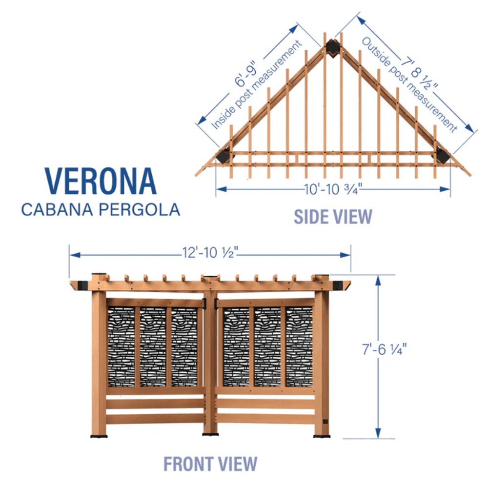 Verona Cedar Cabana Pergola