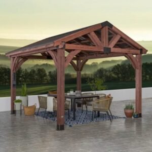 12 x 12 ft Solid Wood Patio Gazebo